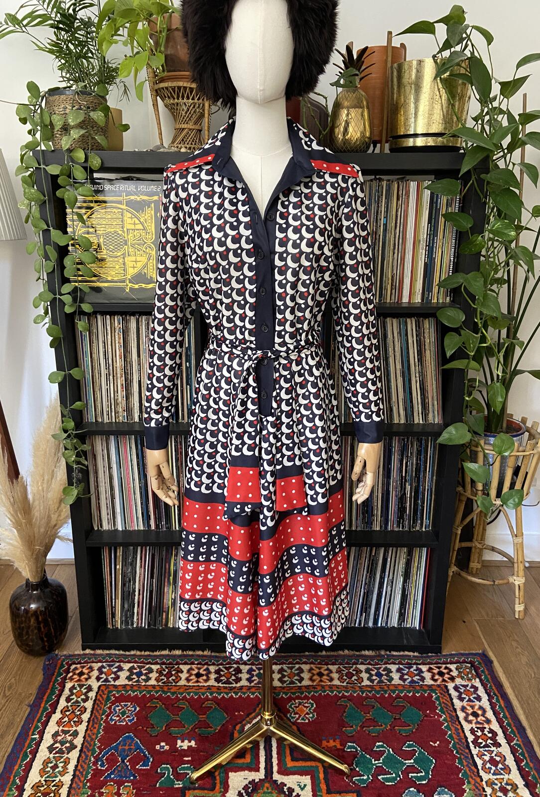 Vintage 1970s Peepers Shirt Dress