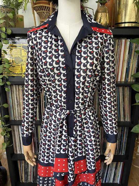 Vintage 1970s Peepers Shirt Dress