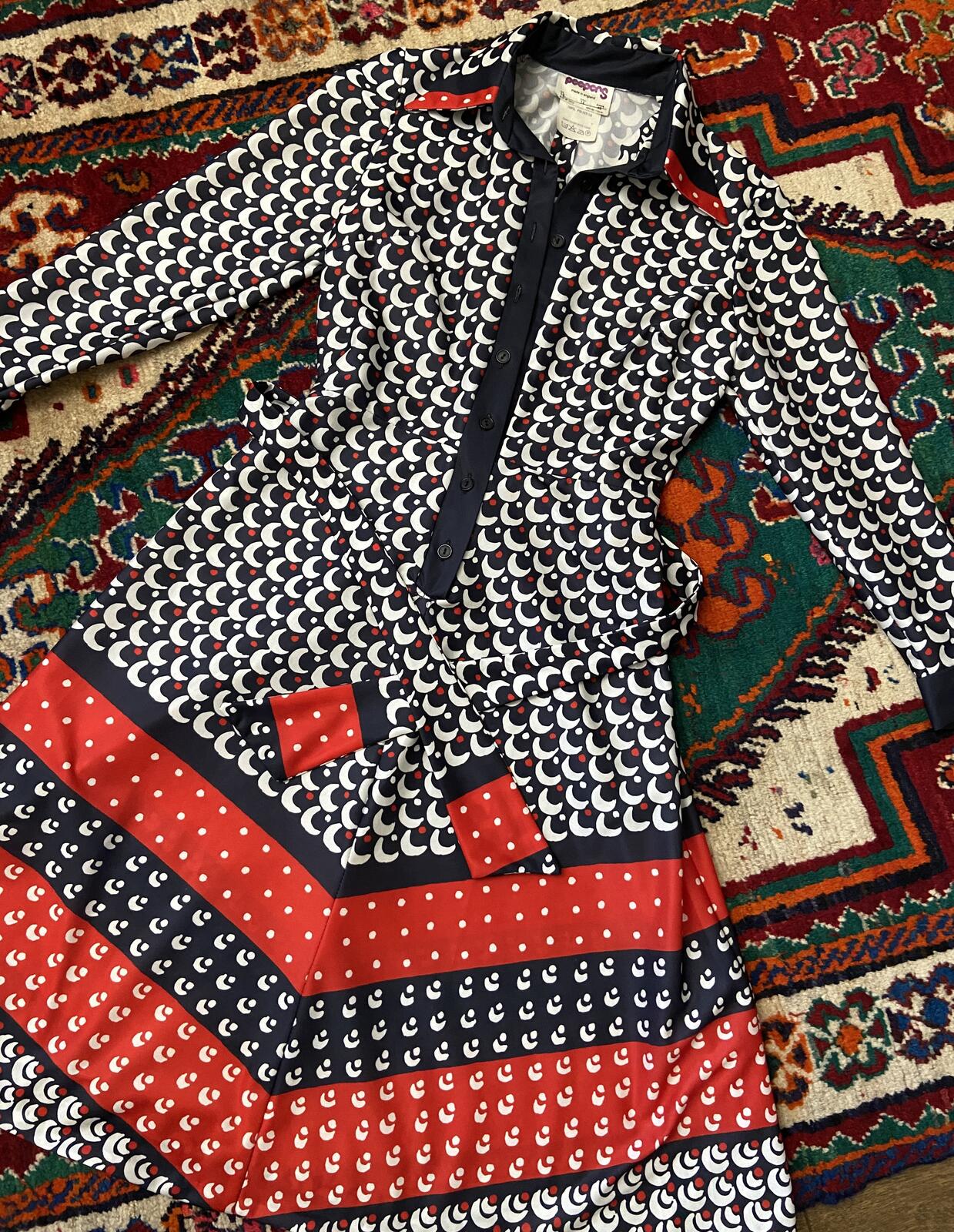 Vintage 1970s Peepers Shirt Dress