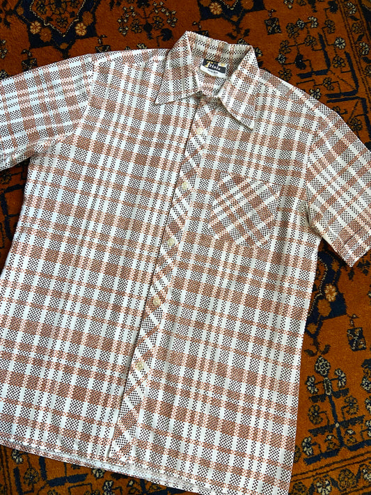 Vintage 1970s Short Sleeved Patterned Shirt