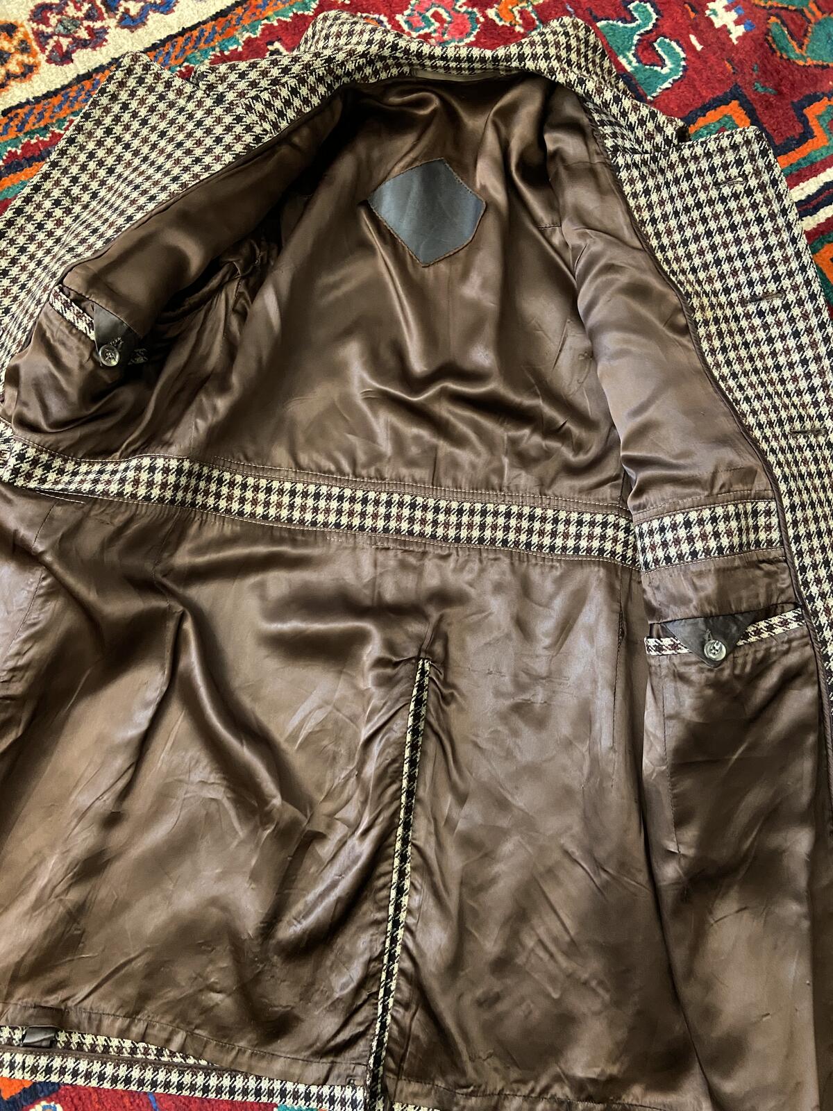 Vintage 1970s Italian Tweed 3/4 Length Overcoat