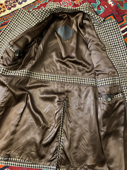 Vintage 1970s Italian Tweed 3/4 Length Overcoat