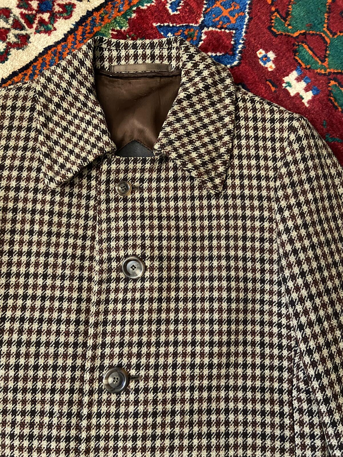 Vintage 1970s Italian Tweed 3/4 Length Overcoat