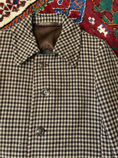 Vintage 1970s Italian Tweed 3/4 Length Overcoat