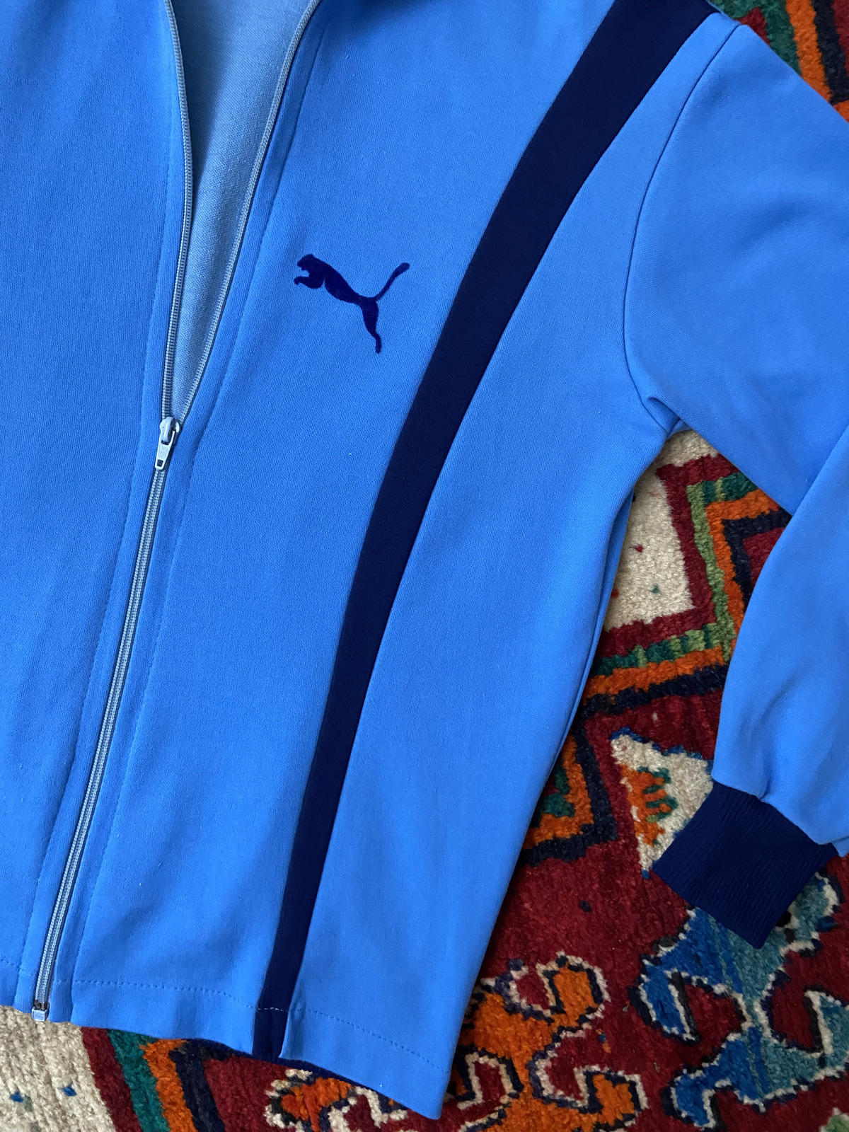 Vintage 1970s Blue Puma Track Top