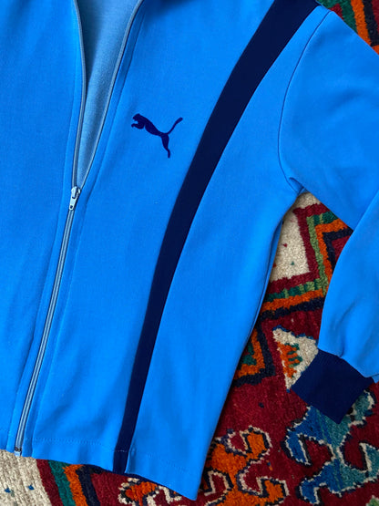 Vintage 1970s Blue Puma Track Top