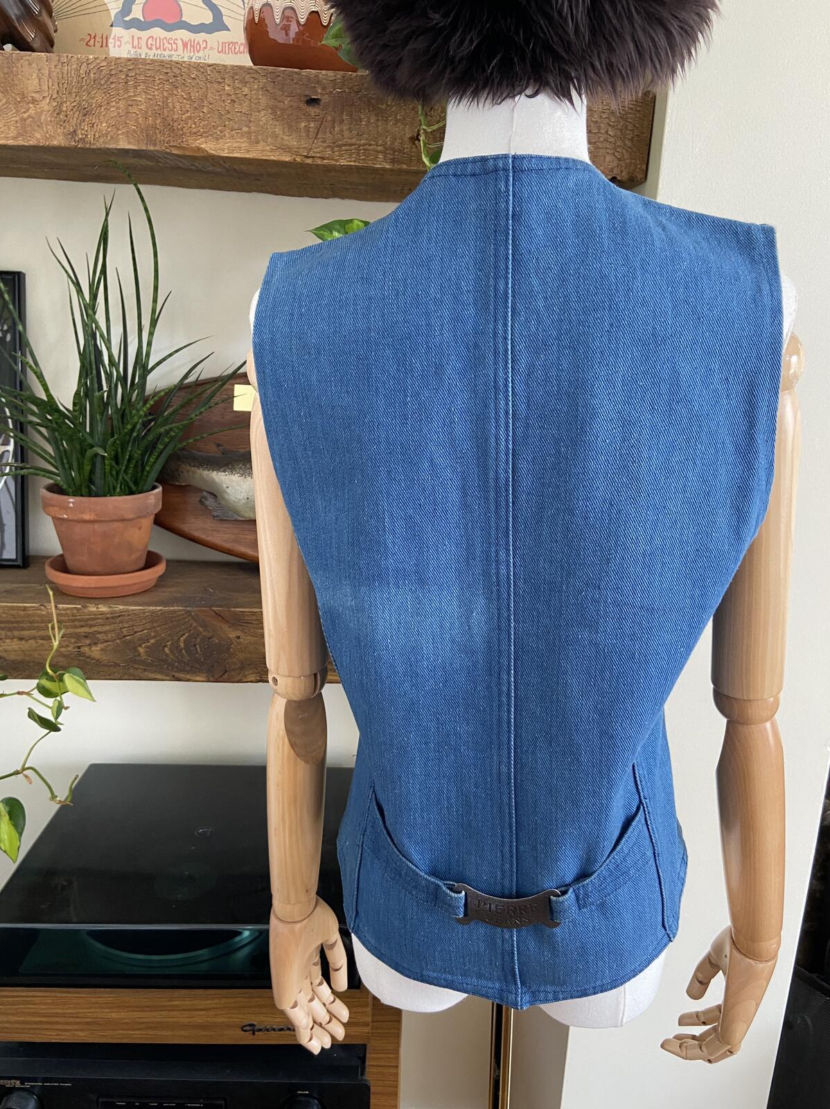Vintage 1970s Pierre Jeans Denim Waistcoat