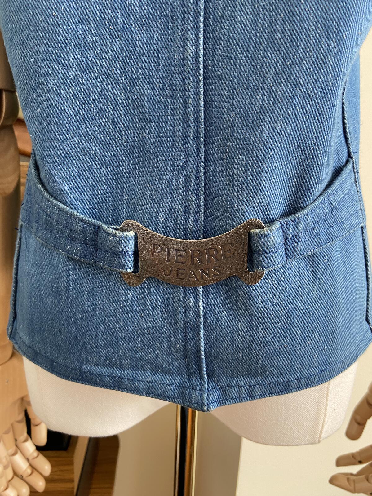 Vintage 1970s Pierre Jeans Denim Waistcoat