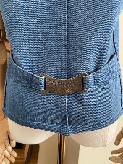 Vintage 1970s Pierre Jeans Denim Waistcoat