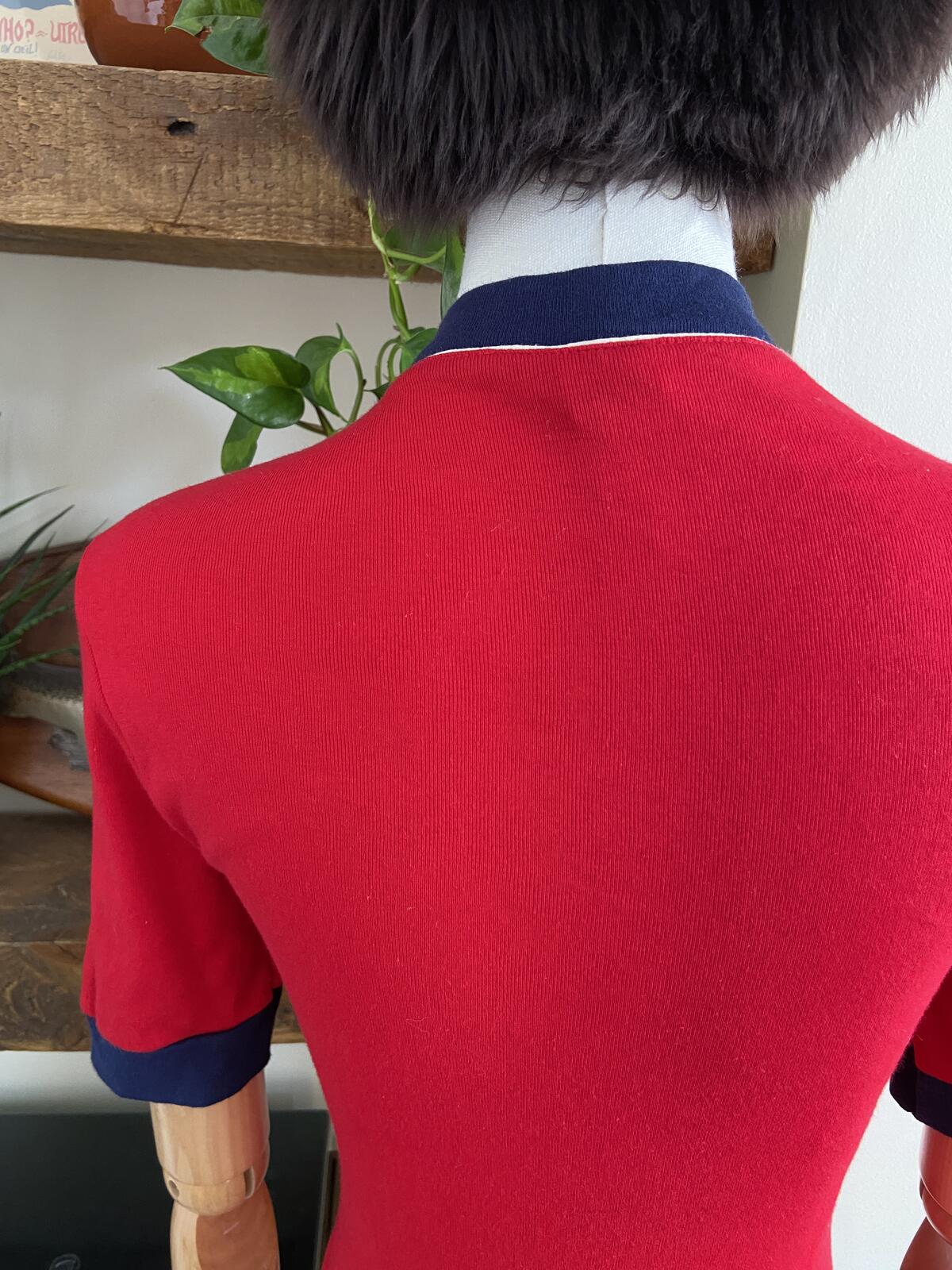 Vintage 1980s Red V-Neck T-Shirt