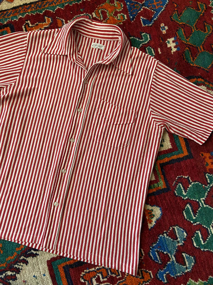 Vintage 1970s Red & White Striped Shirt