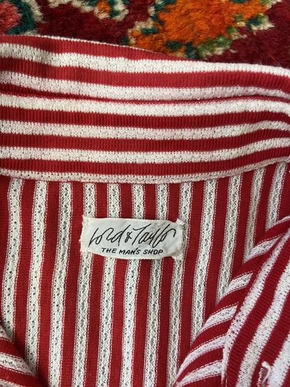 Vintage 1970s Red & White Striped Shirt