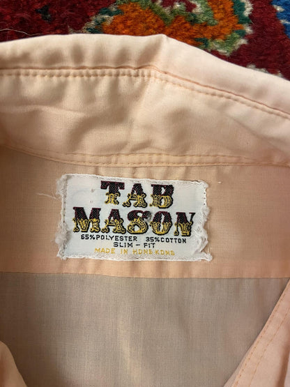 Vintage 1970s Pink Tab Mason Dagger Collar Shirt