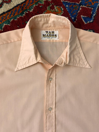 Vintage 1970s Pink Tab Mason Dagger Collar Shirt