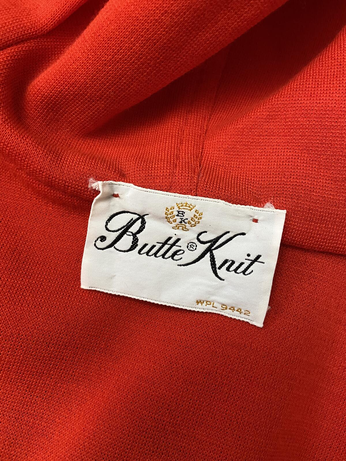 Vintage 1970s Red Hooded Duffle Coat
