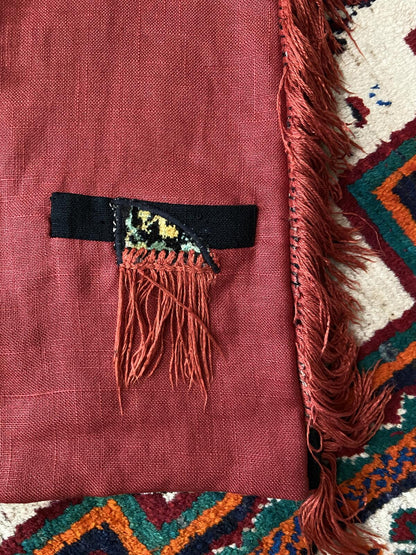 Vintage Deer Tapestry Fringed Waistcoat