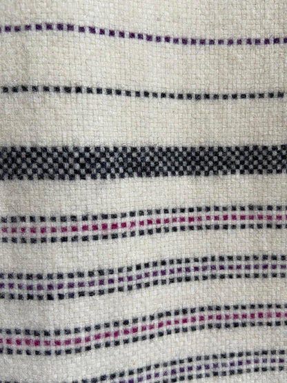 Vintage 1970s Cream Wool Striped Skirt
