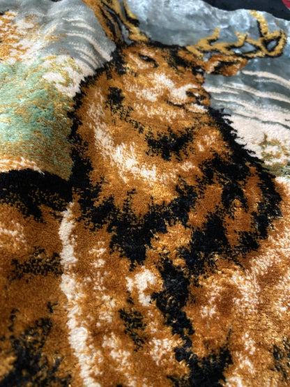 Vintage Deer Tapestry Fringed Waistcoat