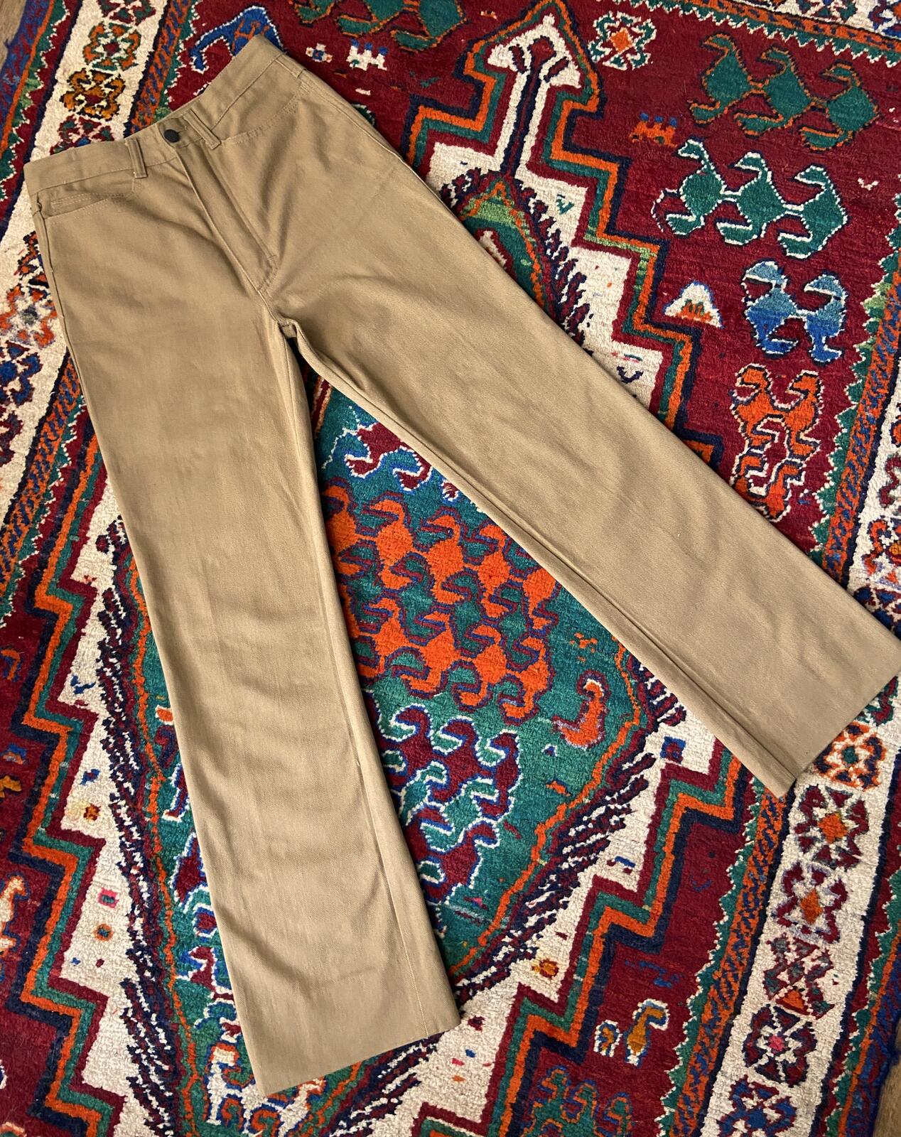 Vintage 1970s Beige Bootcut Jeans W28 / L32
