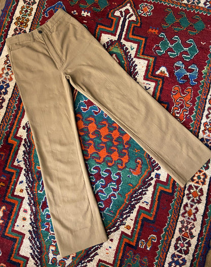 Vintage 1970s Beige Bootcut Jeans W28 / L32