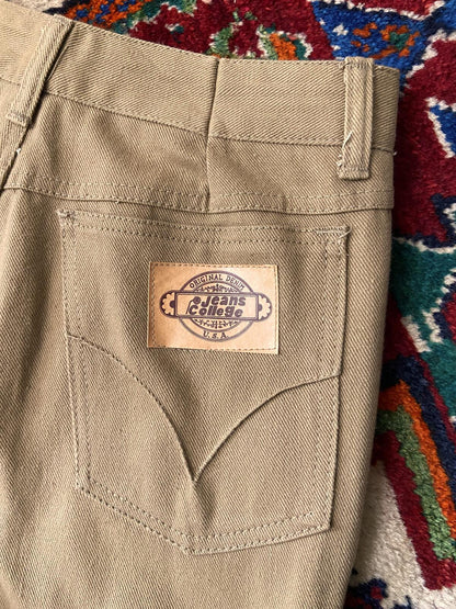 Vintage 1970s Beige Bootcut Jeans W28 / L32