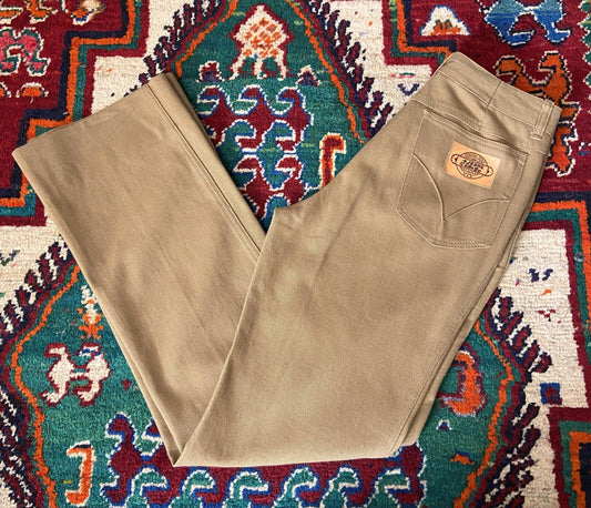 Vintage 1970s Beige Bootcut Jeans W28 / L32