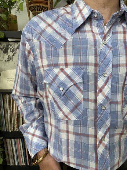 Vintage Light Blue Miller Western Shirt