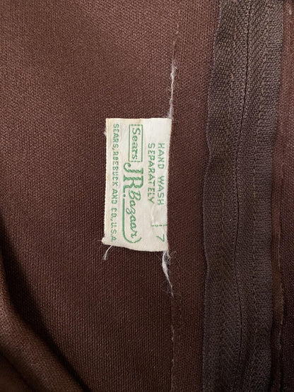 Vintage 1970s Brown Sears Mini Dress