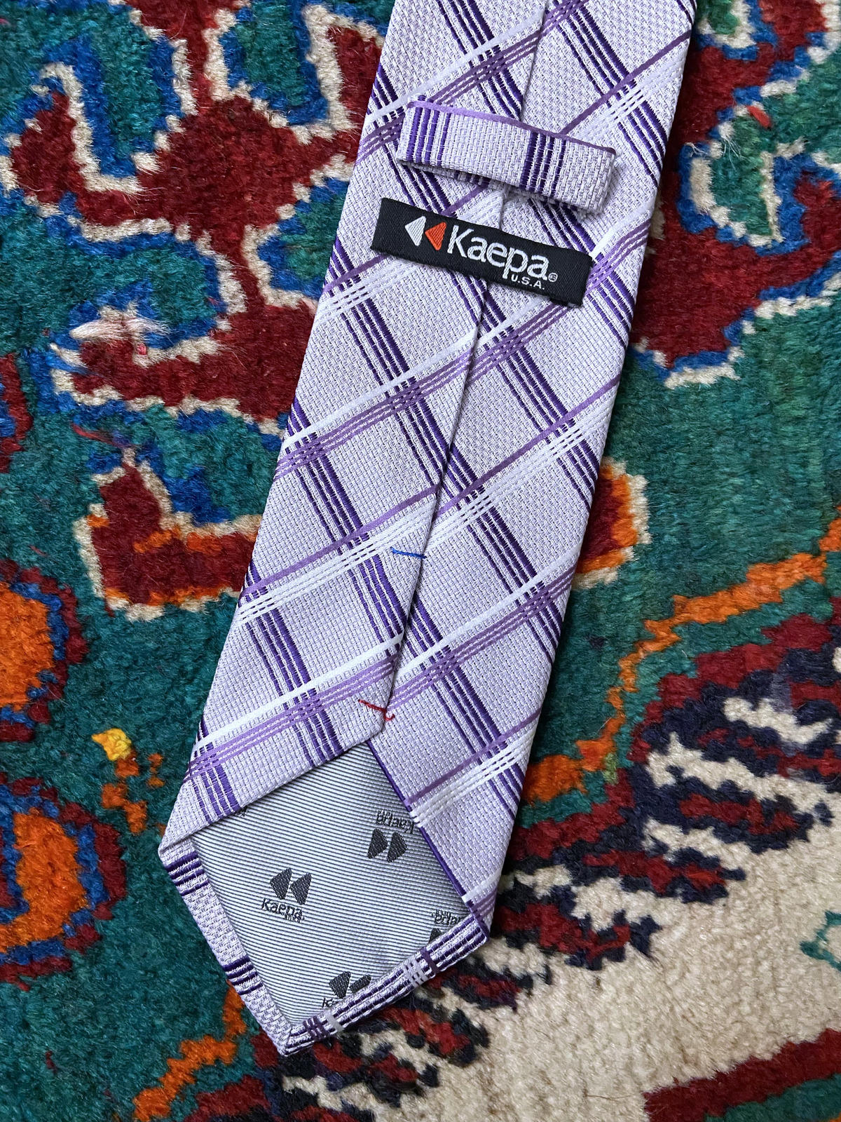 Vintage Purple Woven Pattern Tie