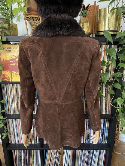 Vintage 1970s Brown Suede Canadian Penny Lane Jacket