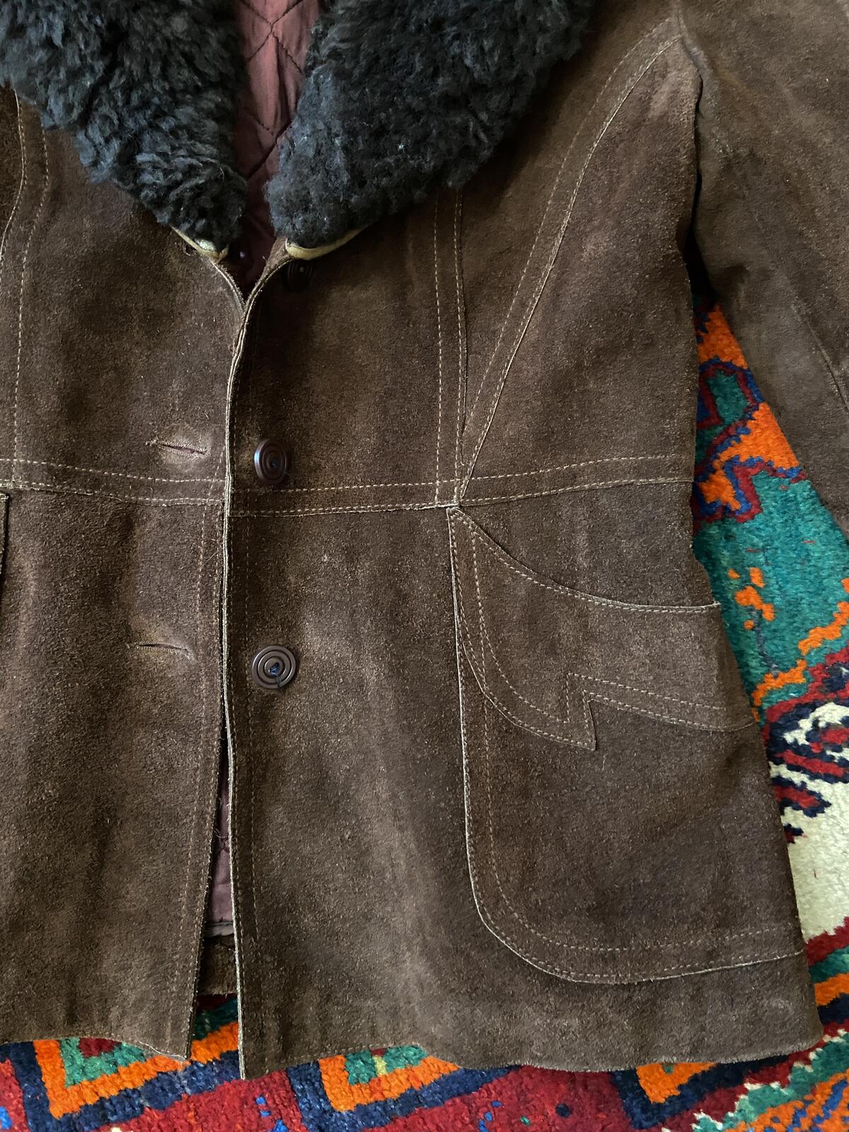Vintage 1970s Brown Suede Canadian Penny Lane Jacket