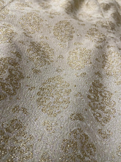 Vintage 1960s Gold Brocade Maxi Dress