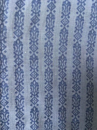 Vintage 1970s Dagger Collar Patterned Shirt