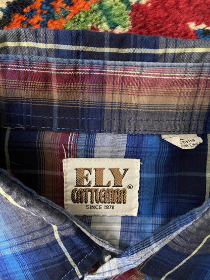 Vintage Blue Ely Cattleman Western Shirt