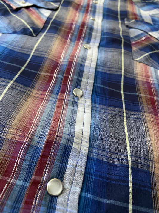 Vintage Blue Ely Cattleman Western Shirt