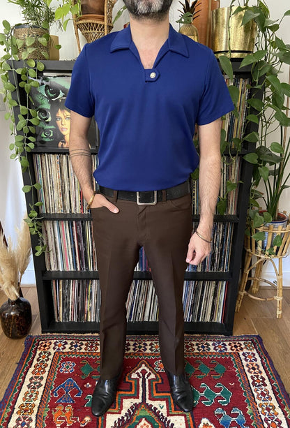 Vintage 1970s Navy Polo Top