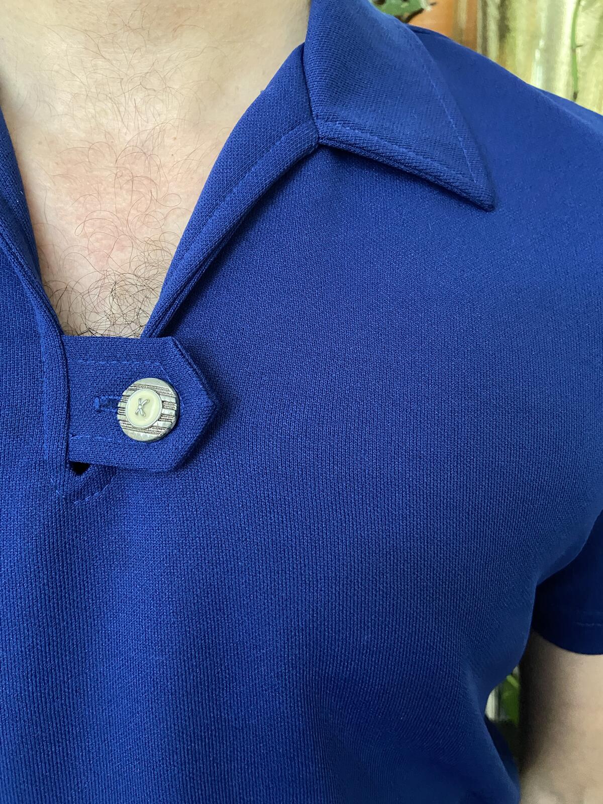 Vintage 1970s Navy Polo Top