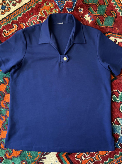 Vintage 1970s Navy Polo Top