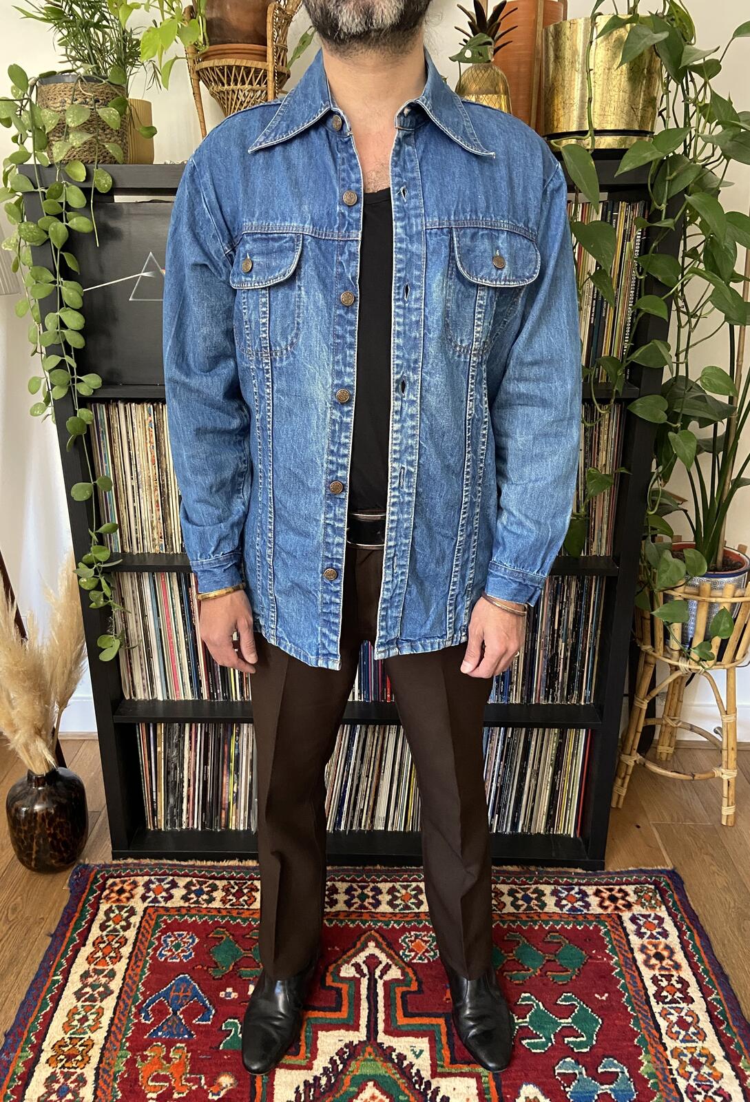 Vintage 1970s JCPenney Dagger Collar Denim Jacket