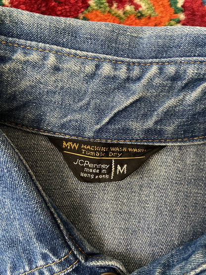 Vintage 1970s JCPenney Dagger Collar Denim Jacket