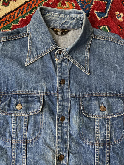Vintage 1970s JCPenney Dagger Collar Denim Jacket