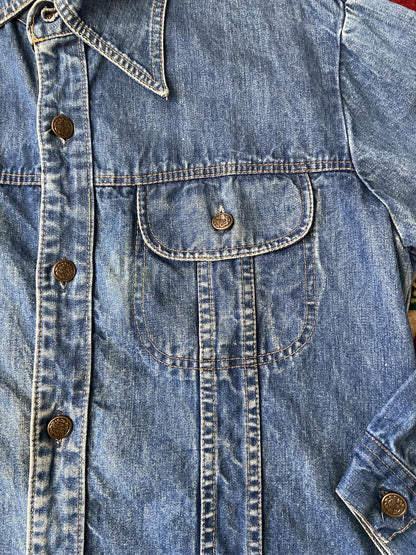 Vintage 1970s JCPenney Dagger Collar Denim Jacket