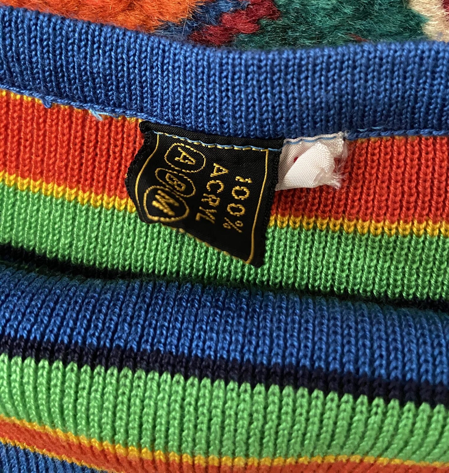 Vintage 1970s Blue Striped Halterneck Top