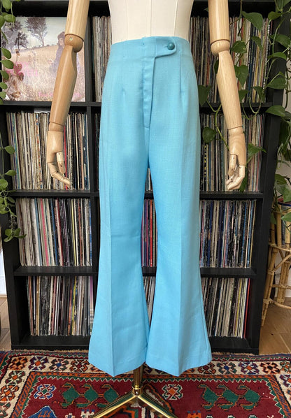 Vintage 1960s Pale Blue Flared Two Piece Mod Set