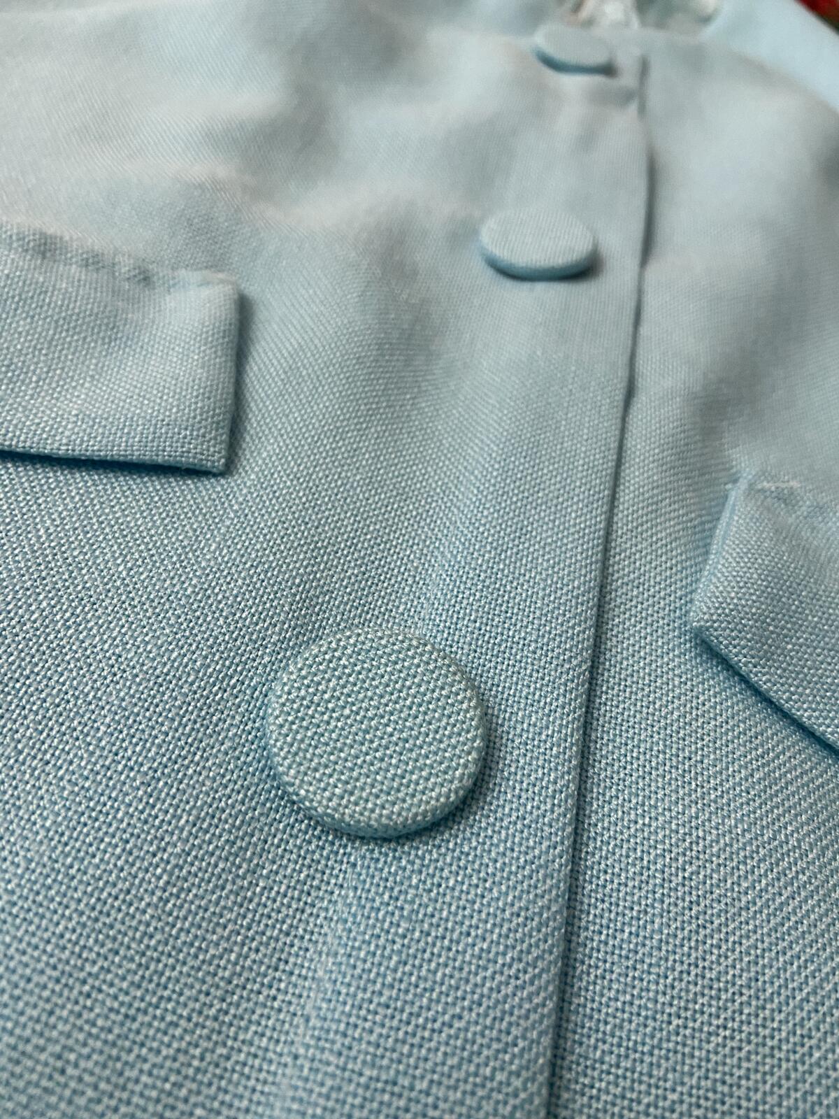 Vintage 1960s Pale Blue Flared Two Piece Mod Set