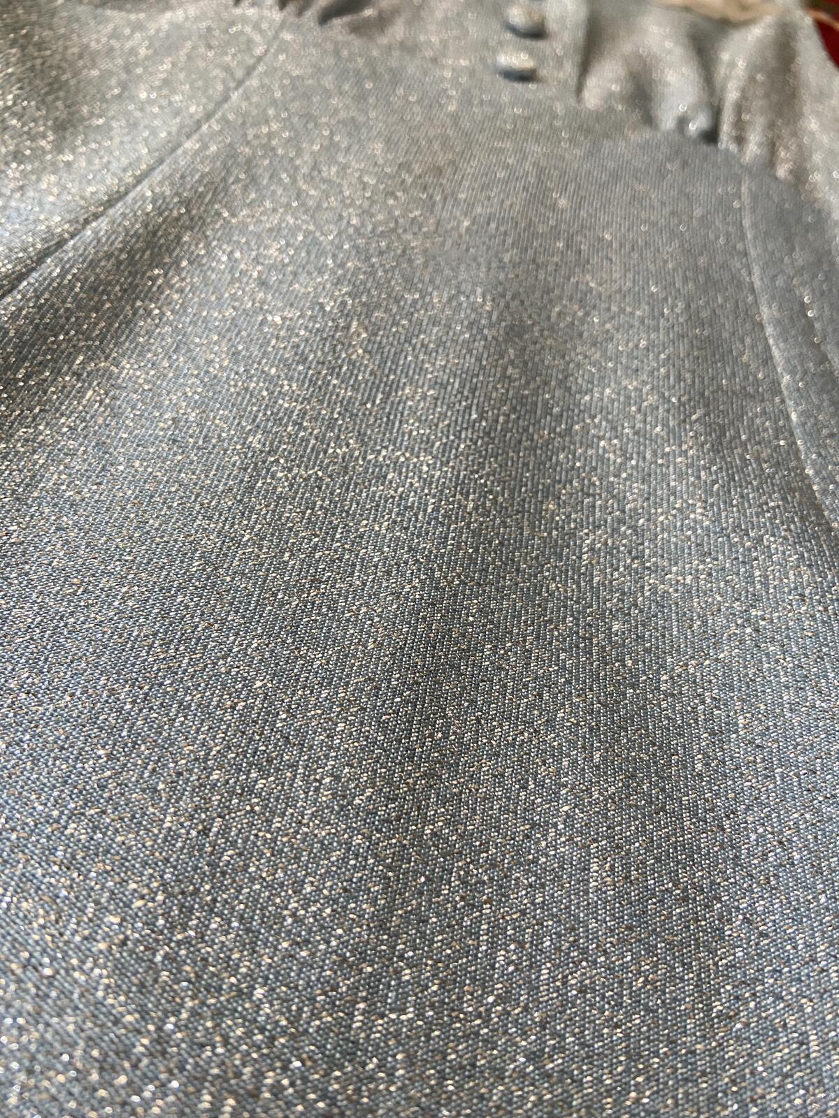 Vintage 1960s Pale Blue Metallic Maxi Dress