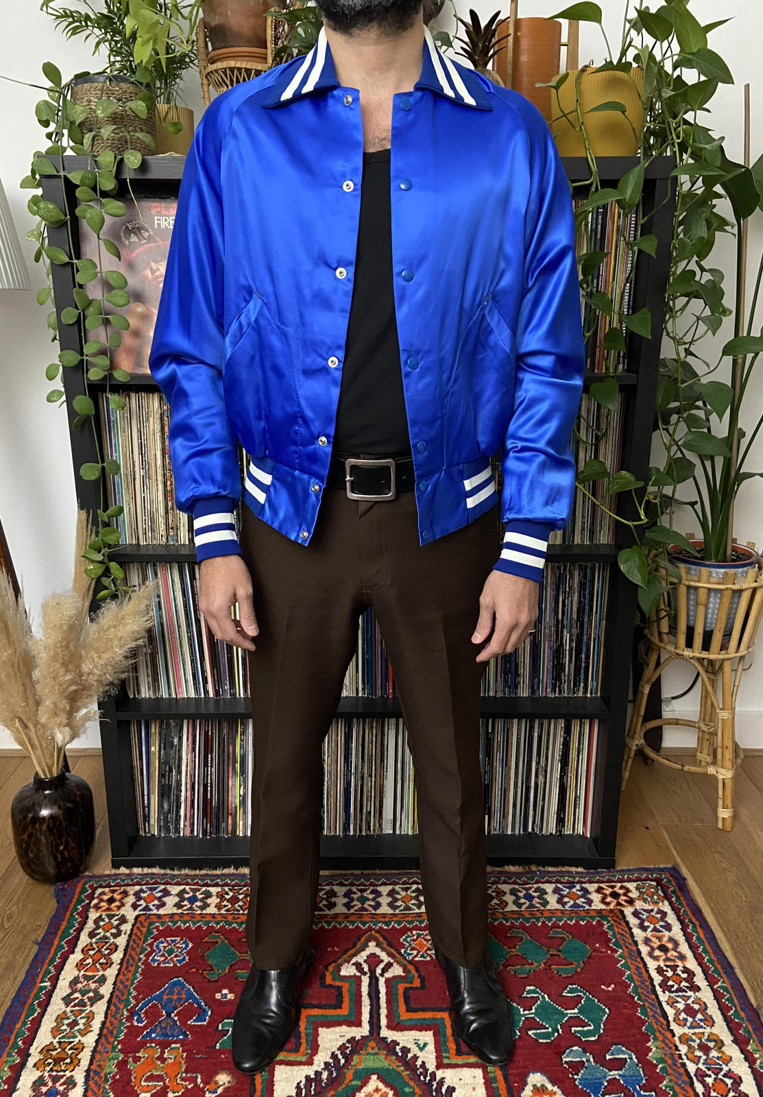 Vintage 1980s Don Alleson Unbranded Varsity Bomber Jacket