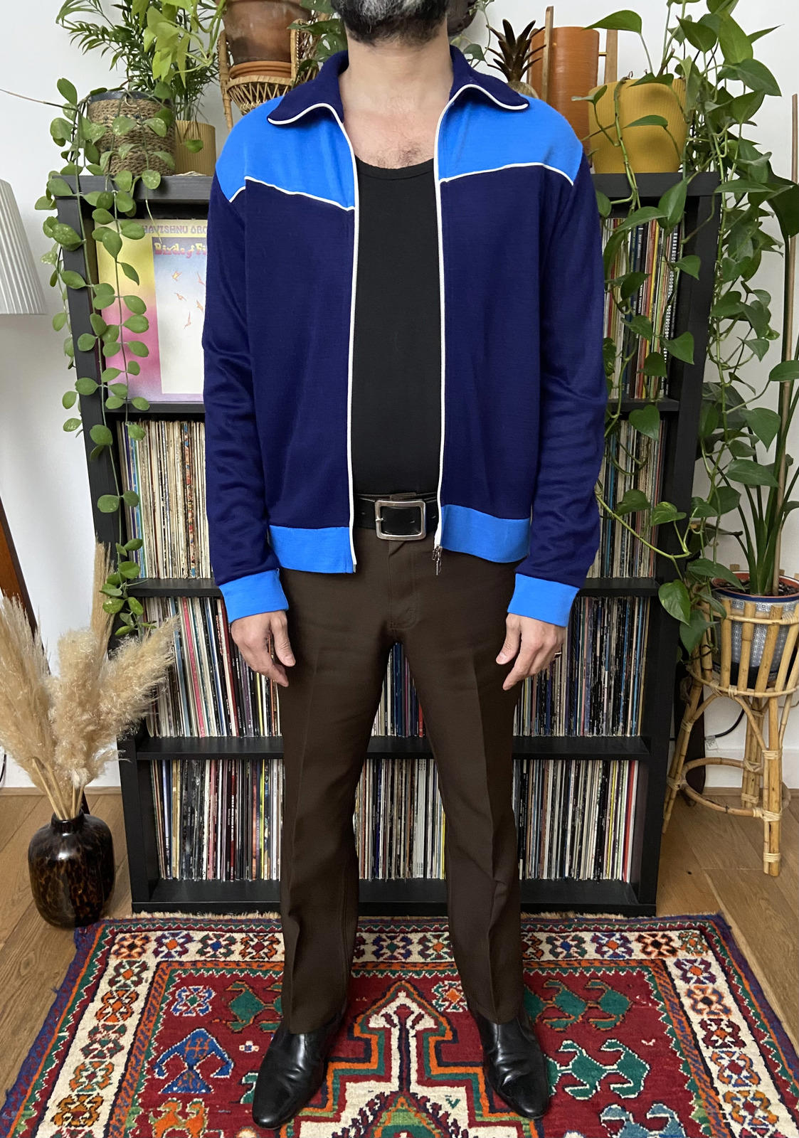 Vintage 1980s FC Sport Navy & Blue Track Top