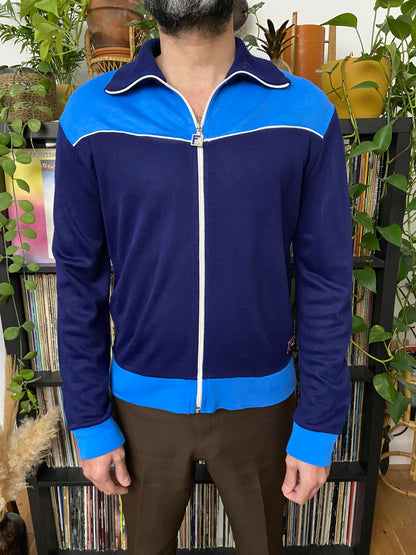 Vintage 1980s FC Sport Navy & Blue Track Top