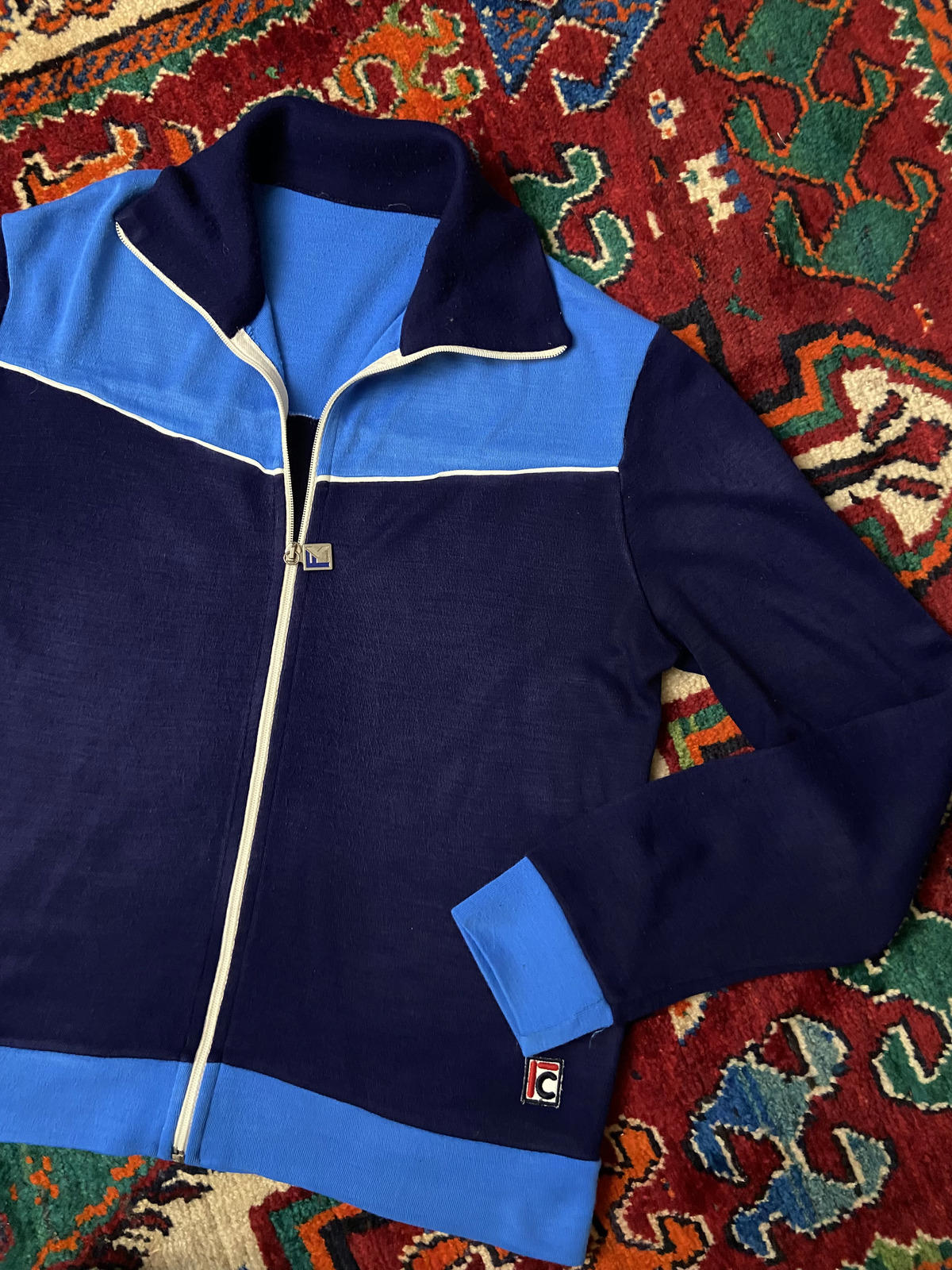 Vintage 1980s FC Sport Navy & Blue Track Top